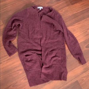 Burgundy cardigan